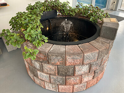 Väikese purskkaevu rajamine.